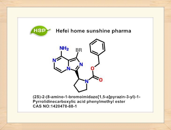 (2S)-2-(8-amino-1-bromoimidazo[1,5-a]pyrazin-3-yl)-1-Pyrrolidinecarbotolic Acid Phenylmethyl Ester CAS 1420478-88-1