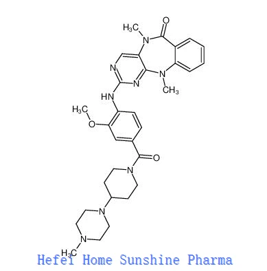 2- [2-methoxy-4- [4- (4-methylpiperazin-1-il) piperidine-1-carbonyl] anilino] -5,11-dimethylpyrimido [4,5-b] [1,4] benzodiazepin-6 -one CAS 1234480-84-2