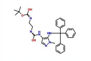 N- [2 - [[[[1-Methyl-5 - [(triphenylmethyl) amino] -1H-pyrazol-4-il] amino] carbonyl] amino] ethyl] Asid carbamig Tert-butyl Ester CAS 689293-69-4