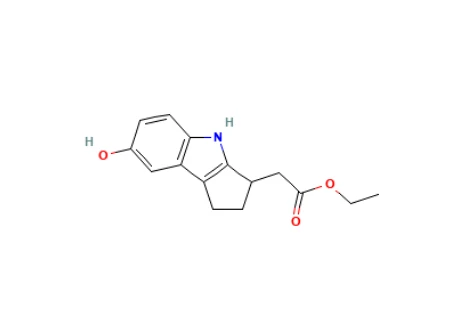 Ethyl 2-(7-hydroxy-1,2,3,4-tetrahydrocyclopenta[b]indol-3-yl)asetad CAS 1206124-13-1